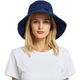 thumbnail image 2 of Womens Bucket Hat Summer Foldable Wide Brim Cotton Sun Hat Beach Hat, 2 of 7