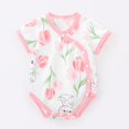 thumbnail image 1 of JDQJBZ Barboteuse à Manches Courtes Unisexe pour Bébé en Coton Imprimé Combinaison, 1 of 1