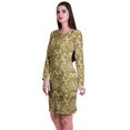 thumbnail image 4 of Moomaya Womens Full Sleeve Printed Midi Length Printed Bodycon Dress, 4 of 6