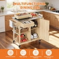 thumbnail image 2 of AKDSteel Chariot de Gril d'Extérieur en Bois Robuste avec Dessus en Acier Inoxydable, Armoire de Rangement, Tiroir, Étagères Ouvertes et Roues Verrouillables, Îlot de Cuisine Roulant Portable et Table de Préparation de Bbq pour Patio, 2 of 9