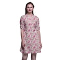 thumbnail image 1 of Bimba Kurti à Manches Retroussables pour Femmes, Col Mandarin Imprimé, Hauts de Kurti Courts, 1 of 6