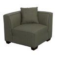 thumbnail image 1 of CorLiving Lida Greenish Grey Fabric Corner Wedge Sectional Seat, 1 of 5