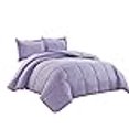 thumbnail image 3 of Chezmoi Collection 3-Piece Down Alternative Comforter Set (King, Lavender), 3 of 4