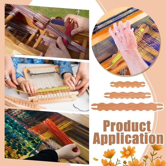 Product Category Needle and Thread Kit 2 | Product Title Wooden Weaving Tools Kit Natural Fiber Craft Supplies Ideal For DIY Home Projects For Making Textile Arts