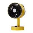 thumbnail image 2 of Portable Desktop Fan Infinitely Adjustable Gears Strong Quiet Wind, Heavy Duty Personal Cooling Fan with Foldable Design, USB Rechargeable Mini Fan for Home Office Bedroom Travel Desk, Yellow, 2 of 6