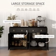 thumbnail image 4 of HOMCOM Sideboard Buffet Cabinet, Kitchen Cabinet with Drawers, Black, 4 of 10