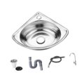 thumbnail image 1 of veasfak Small Corner Bathroom Sink Triangle Basin Wall Mounted Home Wash Basin Hand Wash Bar Sink for Bathroom Apartment Boat Restaurant Type B, 1 of 9