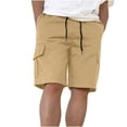 thumbnail image 1 of Birdeem Mens Shorts Mens Casual Solid Color Casual Drawstring Pockets Elastic Sports Shorts, 1 of 10