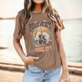 thumbnail image 2 of LUOGENLI T-shirts pour Femme pour Femmes T-Shirt Décontracté Imprimé à Col Rond Uni à Manches Courtes T-Shirt T-shirts pour Femmes T-Shirt Graphique Drôle Saint-Valentin Kaki m, 2 of 4