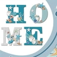 thumbnail image 2 of Wood Home Sign Coastals Blue Starfishs Beach Theme Sign For Home Letters Hanging Wall Decor Art Signs For Living Room Kitchen Bedroom Decor, 2 of 6