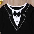 thumbnail image 4 of ZAXARRA Boy's One-piece Jumpsuit with Patchwork Bow Tie for Daily/Formal Wear, 4 of 7