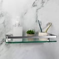 thumbnail image 2 of Tempered Glass Shelf with Aluminium Rail | 1 Tier | M&W, 2 of 5