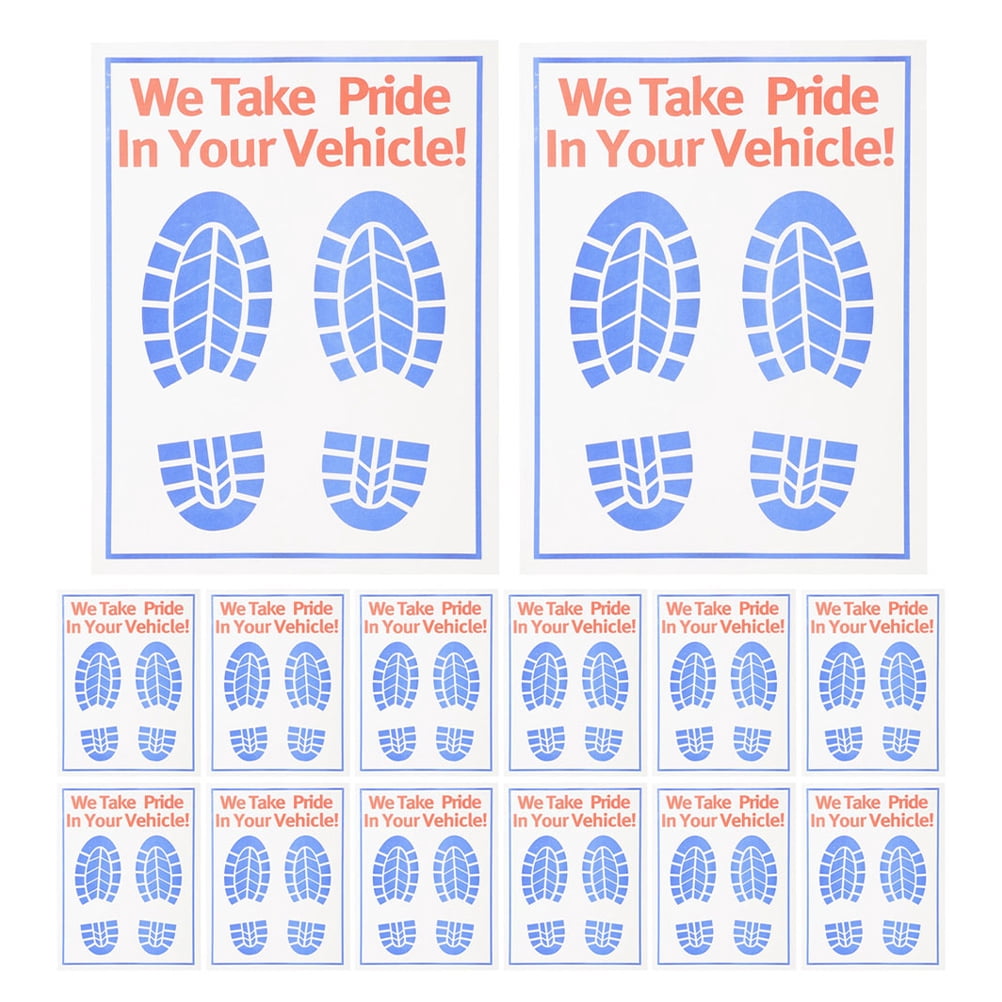 KAKOWELY car paper floor mats 60pcs White Car Paper Floor Mats Disposable Auto Floor Mats Vehicles Floor Covers Protector Detailing Detail Wash Temporary