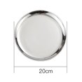 thumbnail image 1 of Stainless Steel Dinner Plates Lunch Plates Breakfast Plates 20cm, 1 of 9