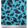 thumbnail image 1 of Soimoi Blue polyester Georgette Fabric Star Anise & Fruits Print Fabric by Yard 42 Inch Wide, 1 of 1