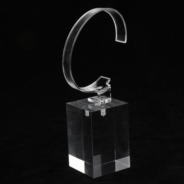 Acrylic Display Showcase Bracelet Display Holder 4cm Black , 6cm Transparent