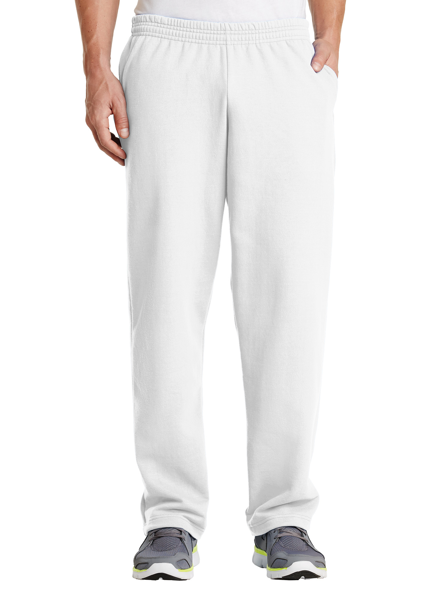 Gravity Threads Fleece Sweatpants w/ Pockets - White -X-Large