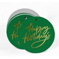thumbnail image 2 of Inkdotpot 100 Pack Real Gold Foil Paper Tags Happy Holiday Favor Hang Tags, 2 of 6