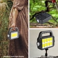 thumbnail image 4 of Portable Solar Lamp with USB Charging - 160 LED COB Work Light, Wall Mountable for Outdoor Camping, Emergency, and Long-Range Flashlight Use Hzhnb | Plastic, Black, 4 of 9