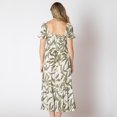 thumbnail image 2 of Devoted Robe florale longueur mollet avec manches courtes à volants, 2 of 7