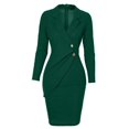 thumbnail image 4 of TIMIFIS Mode Automnale pour Femmes Blazer à Revers à Double Boutonnage pour Femmes et Ensemble Jupe Mini Taille Haute Fendue Tenues d'Automne pour Femmes, 4 of 6