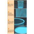 thumbnail image 2 of fastboy Mesh Metal Pen Holder Pot Smooth Edge Fashion Table Container Eraser Ruler Caddy Desk Stationery Holders Organizer Office Round/Black, 2 of 5
