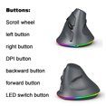 thumbnail image 2 of Mistaha Vertical Wireless Gaming Mouse Programmable Mouse 2.4G Wireless+Bluetooth Connection Ergonomic Design, 2 of 8