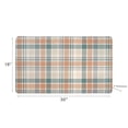 thumbnail image 2 of Memory Foam Floor Mat Peachy Cream Plaid, 2 of 3