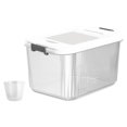 thumbnail image 4 of Lipstore Grain Rice Storage Container Airtight Rice Storage Bin for Cereal Flour Nuts 12.5KG White, 4 of 8
