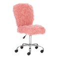 thumbnail image 1 of Linon Cami Faux Fur Upholstered Armless Office Chair in Blush Pink, 1 of 14