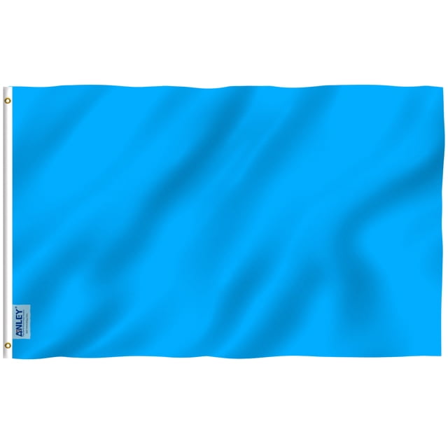 ANLEY Fly Breeze 3x5 Foot Solid Light Blue Flag - Plain Light Blue Flags Polyester