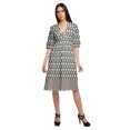 thumbnail image 1 of Moomaya Robe en Coton Imprimée pour Femme Longueur Midi Manches Courtes Tenue d'Été Vêtements, 1 of 4