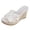 Blanc, variante sur Mules Compensées en Dentelle Florale pour Femmes à Bout Ouvert, à Enfiler, Espadrilles à Plateforme, Sandales Confortables d'Été, Claquettes Habillées, Rose, Taille 8