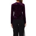 thumbnail image 3 of INSPIRE CHIC T-Shirts en Velours pour Femmes Col Rond Manches Longues Décontracté m Violet, 3 of 7