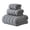 Grey, variant on Bath Towels 3-Piece Set Super Absorbent Microfiber Soft Quick Dry Towel for Shower Bathroom