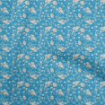 thumbnail image 1 of oneOone Georgette Viscose Medium Blue Fabric Baroque Sewing Craft Projects Fabric Prints By Yard 42 Inch Wide, 1 of 4