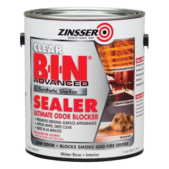 Zinsser 1831593 B-I-N Advanced Clear Odor Blocking Sealer for All Surfaces, 1 gal - Case of 2