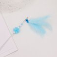thumbnail image 3 of Faux Feather Cat Wand Interactive Beaded Cat Teaser Kitten Play Wand with Bell, 3 of 10