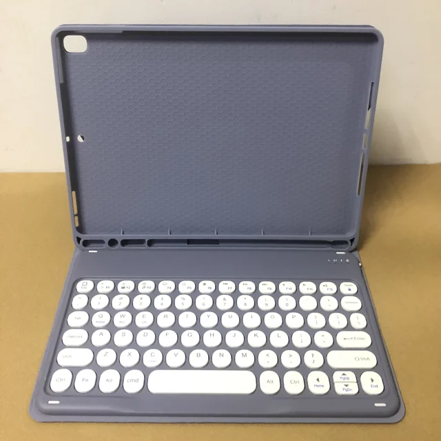 For iPad Mini 5th 4th 3rd 2nd 1st With Colorful Keyboard Leather Stand Cover Case Round Key Wireless Keyboard For 7.9inch Tablet Leather Keyboard J Portuguese