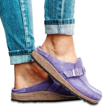 Women Casual Comfy Clogs Suede Slip On Sandals Summer Home Office Shoes