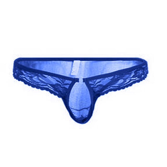 Hot Men Lingerie Floral Lace Mesh Semi See-through Briefs Bikini Underwear