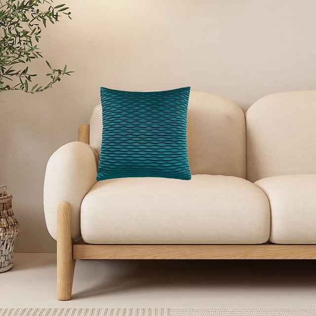Solid Colour Velvet Pleated Pillow Set Sofa Cushion Bedside Cushion Office Lumbar Support Lumbar Protection