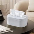 thumbnail image 2 of yulier Tissue Box Cover Plastic Tissue Holder Disposable Paper Hand Towels Napkins Face Towels Storage Box for Kitchen Bathroom Bedroom Office Tabletop Car, Gray, 2 of 6