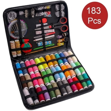 Ensemble de 183 Pcs de Machines à Coudre de Qualité Supérieure, Ensemble de Fournitures de Couture avec Aiguille et Fil, Idéal pour Adultes, Enfants, Étudiants Universitaires