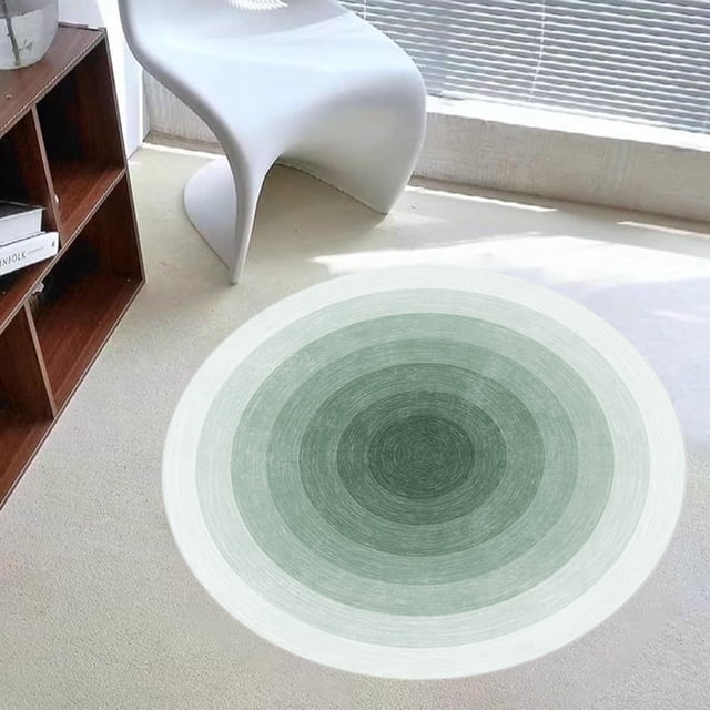 LSLJS Tapis Rond Salon Crème Vent Canapé Table Basse Chambre Chevet Bureau Coussin de Sol Insonorisant, Tapis Imitation Laine