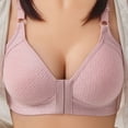thumbnail image 1 of Pisexur Womens Front Closure Bras Underwire Solid Color V Neck Everyday Underwear Adjustable Strap Smooth Comfort Wireless Bralette Full Coverage T-Shirt Bra for Women, 1 of 9