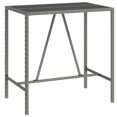 thumbnail image 2 of vidaXL 5 Piece Garden Bar Set with Cushions Grey Poly Rattan, 2 of 4