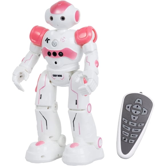 DEBGFS RC Robot Toy, Gesture Sensing Remote Control Robot for Kids Age 3 4 5 6 7 8 12 Year Old Boys Girls Birthday Gift Present, Blue,Pink
