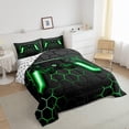 thumbnail image 4 of QUTETN Moderne Noir Bleu Joystick de Jeu Couettes et Duvets Grand Lit, 4 of 6