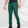 thumbnail image 2 of WRKEKC Business Casual Pants for Men Lightweight Solid Color Casual Daily Pocket Tapered Mid-Rise Button Pants for Office Outings Stylish Versatile Wear, 2 of 6